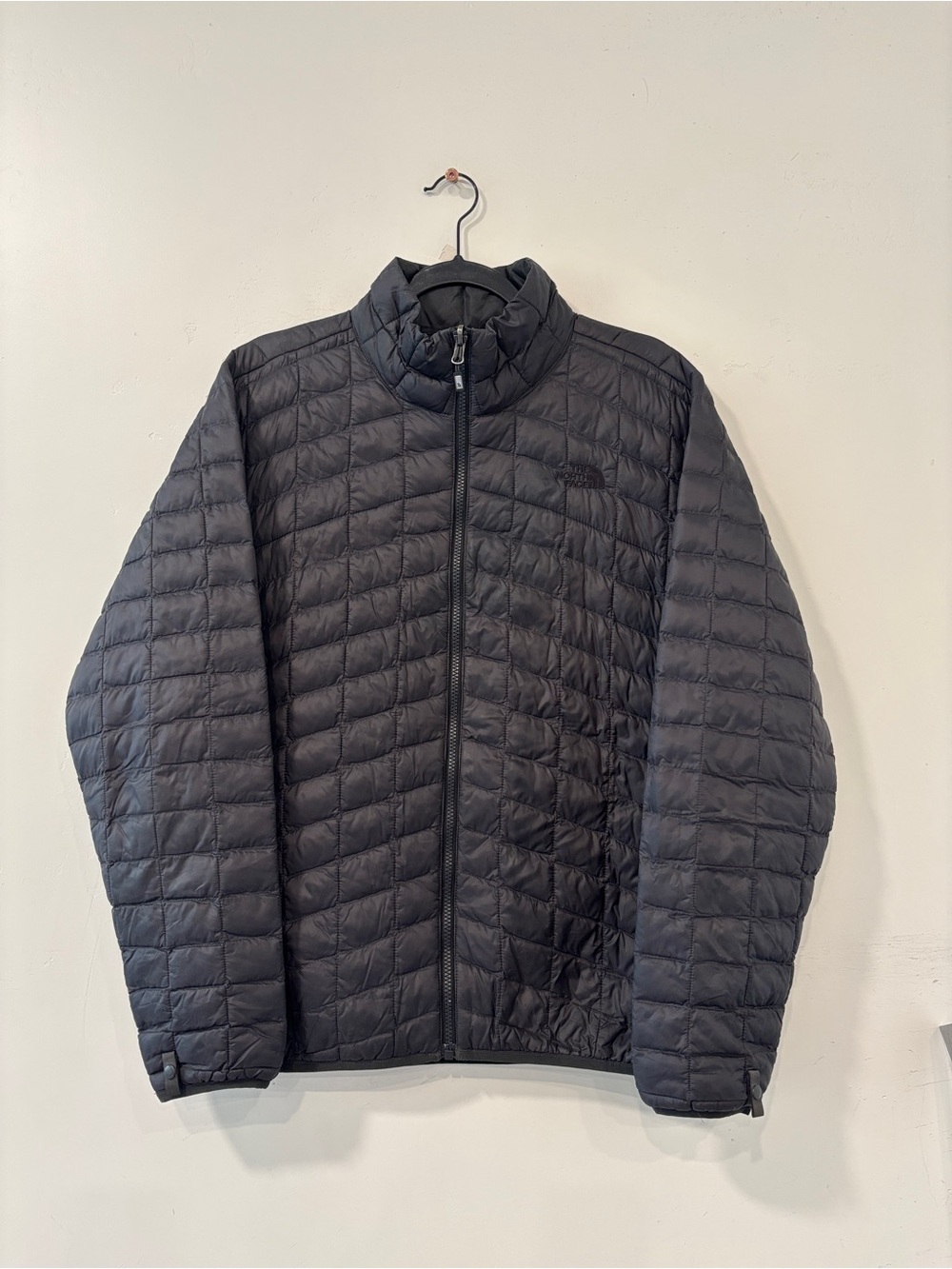 The North Face Jacket Men Size Medium Gray ThermoBall Quilted Insulated Puffer